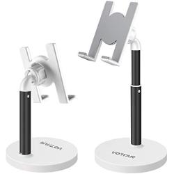 Cell Phone Stand Desktop Phone Stand Adjustable Sturdy Aluminum Metal Phone Holder Cradle Dock, Compatible with Phone 11 Pro Xs Max Xr X 8, iPad, Kindle, Tablet (Black)