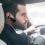 HIFEER Bluetooth Headset Waterproof Voice Command Wireless Bluetooth Earpiece with Noise Canceling Mic Hands Free for iPhone Android Samsung Cell Phone - Black