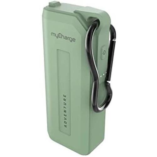 myCharge Adventure Portable Charger Waterproof Power Bank 3350mAh USB Rugged Outdoor External Battery Pack for Camping Accessories, Cell Phone (iPhone, Android for Samsung Galaxy) - Blue