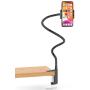 Stainless Steel Gooseneck Cell Phone Holder, Universal 360° Flexible Mobile Phone Stand | Lazy Arm Holder Clamp Mount Bracket Bed Dock for 11 Pro Max Xs X XR 8 Plus S20 S10 Note 20 Note 10