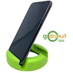 GoDonut Phone and Tablet Stand Holder | Stands Compatible with Apple iPad, iPhone, Samsung Galaxy, LG, Kindle Fire Tablets and Mobile Cell Phones | Holders Multi Angled and Colorful (Lime Green)