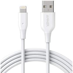 Anker PowerLine 10ft Lightning Cable, MFi Certified for iPhone XS / XS Max / XR / X / 8 / 8 Plus / 7 / 7 Plus / 6 /6 Plus / 5s / iPad, and More (White)