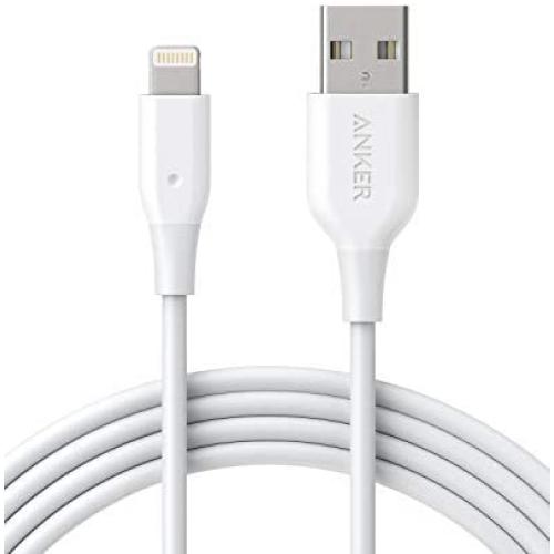 Anker PowerLine 10ft Lightning Cable, MFi Certified for iPhone XS / XS Max / XR / X / 8 / 8 Plus / 7 / 7 Plus / 6 /6 Plus / 5s / iPad, and More (White)