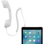 CM Vintage Retro Telephone Handset Cell Phone Receiver MIC Microphone for Cellphone Smartphone, 3.5 mm Socket (White)