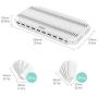 USB C PD 60W Charging Station with QC 3.0, Unitek 160W 10-Port USB Quick Charger Dock, Power Delivery Compatible with Laptop MacBook 2015 or Later, Pixel, Upgraded Dividers
