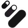 Slider Webcam Cover Ultra Slim 0.028inch Web Camera Cover for Computer, Dell HP Lenovo Laptop, iMac, MacBook Pro, Smartphone, Slider Camera Blocker Protect Privacy and Securtiy (Black - 3 Pack)