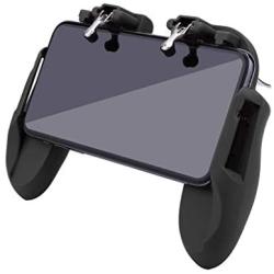 Efaster Mobile Game Controller for PUBG 4in1 Gamepad Shoot and Aim Trigger Phone Cooling (Black)