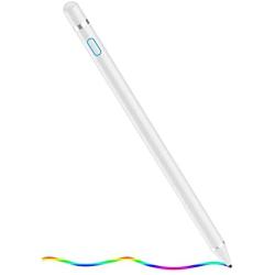 Stylus Pen Digital Pencil Fine Point Active Pen for Touch Screens, Compatible with iPhone iPad and Other Tablets (White)