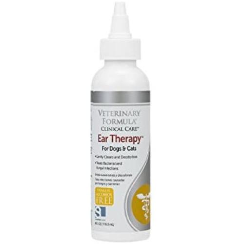 Veterinary Formula Clinical Care Ear Therapy, 4 oz. – Medicated Formula Treats Bacterial, Fungal and Yeast Infections in Dogs and Cats – Cleans, Disinfects and Deodorizes