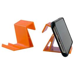 The SkyClip - (Orange, 2 Pack) Airplane Cell Phone Seat Back Tray Table Clip and Sturdy Phone Stand, Compatible with iPhone, Android, Tablets, and Readers