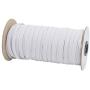 White 70-Yards Length 1/4" Width Braided Elastic Cord/Elastic Band/Elastic Rope/Bungee/White Heavy Stretch Knit Elastic Spool with Free Tape Measure
