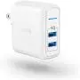 USB Charger, Anker Elite Dual Port 24W Wall Charger, PowerPort 2 with PowerIQ and Foldable Plug, for iPhone 11/Xs/XS Max/XR/X/8/7/6/Plus, iPad Pro/Air 2/Mini 3/Mini 4, Samsung S4/S5, and More USB Charger, Anker Elite Dual Port 24W Wall Charger, PowerPort 2 with PowerIQ and Foldable Plug, for iPhone 11/Xs/XS Max/XR/X/8/7/6/Plus, iPad Pro/Air 2/Mini 3/Mini 4, Samsung S4/S5, and More