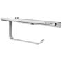 Bosszi Toilet Paper Holder with Phone Shelf Wall Mounted, SUS304 Stainless Steel Bathroom Accessories Tissues Roll Dispenser Storage Rack, Brushed