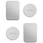 Metal Plate with 3M Adhesive Back for Magnetic Car Mount Cell Phone Holder GPS and Tablet Holder (2 Rectangle & 2 Round) (Sliver)