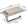 Ingenuitstore Toilet Paper Holder Wall Mount For Bathroom (Silver)