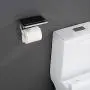 LAER Toilet Paper Holder Bathroom Accessories Tissue Roll Holder with Phone Storage Rack Polished Chrome (Chrome)