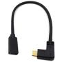 Poyiccot 90 Degree USB C Type C Male to Female Cable 1Feet/30cm, Right & Left Angled 90 Degree USB-C USB 3.1 Type-C Male to Female Extension Cable for Laptop & Tablet & Mobile Phone (USB C Right M/FM)