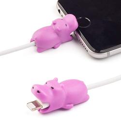 Cute Animal Bite Cable Protector for iPhone iPad Charger, SUNGUY 9pcs Fruit USB Cable Protector, Cable Chomper, Charging Cord Protector, USB Charger Saver