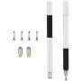 Stylus Pen, Universal Stylus, Stylus para Pantallas táctiles, Disc Stylus Touch Screen Pens for All Capacitive Touch Screens Cell Phones Tablets Laptops, 2 Pieces + 6 Bonus Replacement Tips (Silver)
