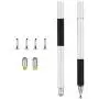 Stylus Pen, Universal Stylus, Stylus para Pantallas táctiles, Disc Stylus Touch Screen Pens for All Capacitive Touch Screens Cell Phones Tablets Laptops, 2 Pieces + 6 Bonus Replacement Tips (Silver)