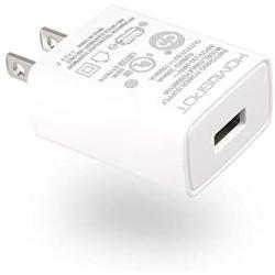 HomeSpot UL Certified USB Wall Charger 5V1A Plug in-Door Power AC Adapter Travel Office Home Use - 1 Pack White