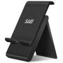 Adjustable Tablet Stand Holder，SAIJI Portable Foldable Desktop Stand Compatible for iPad Pro 2020，iPad Air Mini，Nintendo Switch，iPhone 11 Pro Max SE，Samsung Galaxy and Kindle Fire Tablets- Black