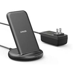 Anker Wireless Charger with Power Adapter, PowerWave II Stand, Qi-Certified 15W Max Fast Wireless Charging Stand for iPhone 11, 11 Pro, Xs, Xs Max, XR, X, 8, Galaxy S10 S9 S8, Note 10 Note 9 & More