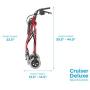 NOVA Cruiser Deluxe Rollator Walker, Red
