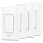 Smart Switch, Gosund Smart WiFi Light Switch Works with Alexa and Google Assistant 2.4Ghz, Remote Control/Voice Control and Schedule, Neutral Wire Required, Single-Pole, No Hub Required, (4 Pack)