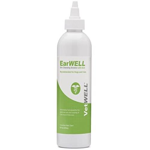 VetWELL Cat and Dog Ear Cleaner - Otic Rinse for Infections and Controlling Yeast, Mites and Odor in Pets - 8 oz