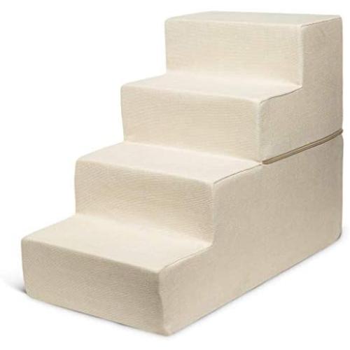 Made in USA Foldable Pet Steps/Stairs with CertiPUR-US Certified Foam for Dogs and Cats by Best Pet Supplies