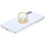 lenoup Glitter Bling Bling Phone Ring Holder,Sparkle Phone Ring Artificial Diamond Kickstand,Rhinestone Cell Phone Finger Ring Grip for Girls Women for Almost All Phones,Pad(Gold)