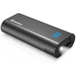 Jackery Portable Charger Bar Power Outdoors 6000mAh Pocket-Sized External Battery Pack Fast Charger Power Bank with Emergency LED Flashlight for iPhone, Samsung and Other Devices - Black