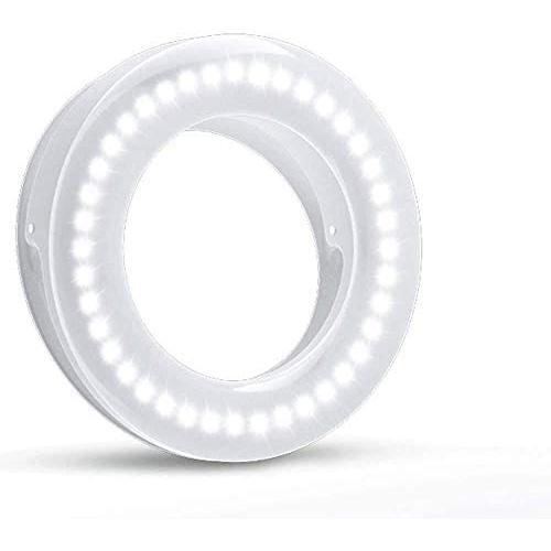 Selfie Ring Light, Rechargeable Cell Phone Ring Light 3 Tones Selfie Fill Light with 40 LED Beads Makeup Light Ring for Selfie, Photography, Livestream