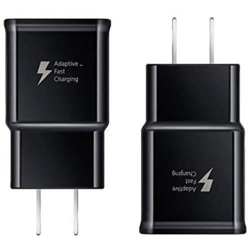 Pantom [2-Pack] Adaptive Fast Charging Rapid Quick Charge Wall Charger Compatible with Samsung Galaxy S10/S10+/S9/S9+/S8/S8+ Note 8/Note 9 & Other Smartphones/Devices [Black]