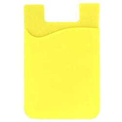 Phone Wallet, ARKTEK Stick On Sleeve Cell Phone Wallet Case Adhesive Silicone Credit Card Holder (Yellow)