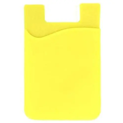 Phone Wallet, ARKTEK Stick On Sleeve Cell Phone Wallet Case Adhesive Silicone Credit Card Holder (Yellow) Phone Wallet, ARKTEK Stick On Sleeve Cell Phone Wallet Case Adhesive Silicone Credit Card Holder (Yellow)
