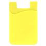 Phone Wallet, ARKTEK Stick On Sleeve Cell Phone Wallet Case Adhesive Silicone Credit Card Holder (Yellow)
