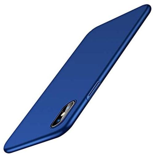 TORRAS Slim Fit iPhone Xs Max Case 6.5 Inch, Hard Plastic Ultra Thin Matte Finish Grip Protective Phone Cover Case for iPhone X Max Case, Navy Blue
