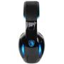SADES Newest SA902 7.1 Channel Virtual Surround Sound USB Gaming Headset Over-ear Headphones with Noise Isolating Mic LED Light for PC Mac Computer Gamers(Black Blue)