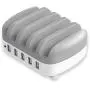HOPEROAD 5- Port Charging Station for Multiple Devices, iPhone Docking Station for iPhone, Samsung, Cell Phone, iPad, and Other Electronics, Compatible USB Charging Station (White) HOPEROAD 5- Port Charging Station for Multiple Devices, iPhone Docking Station for iPhone, Samsung, Cell Phone, iPad, and Other Electronics, Compatible USB Charging Station (White)