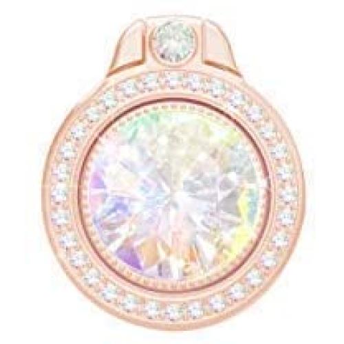 lenoup Glitter Bling Bling Phone Ring Holder,Sparkle Phone Ring Artificial Diamond Stand,Rhinestone Cell Phone Finger Ring for Phones,Pad(Rose Gold)