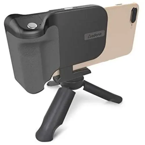 Adonit PhotoGrip Qi (Black) Bluetooth Camera Shutter Remote + 3000 mAh Wireless Charger +Tripod + Smartphone Grip, for iPhone, Samsung, Sony, All Qi-Enabled Phones Adonit PhotoGrip Qi (Black) Bluetooth Camera Shutter Remote + 3000 mAh Wireless Charger +Tripod + Smartphone Grip, for iPhone, Samsung, Sony, All Qi-Enabled Phones
