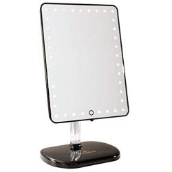 Impressions Vanity Makeup Vanity Mirror with Lights and Bluetooth Speakers | Black TouchPro Makeup Mirror Bluetooth & USB Charger