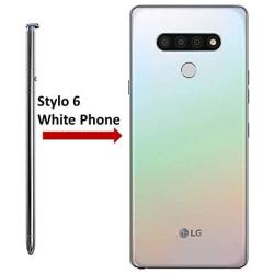 Stylo 6 Pen Touch Stylus Pen Replacement Part for LG Stylo 6 Stylus 6 Q730AM Q730VS Q730MS Q730PS Q730CS Q730MA All Version LCD Touch Pen Stylus Pen + Eject Pin (White Phone Pen)