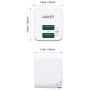 AUKEY USB Wall Charger with Foldable Plug, Ultra Compact USB Charger Dual USB Port 2.4A Output for iPhone 11 Pro Max, iPad Pro, AirPods Pro, Samsung and More