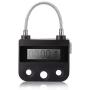 99 Hours Max Timing Lock - USB Rechargeable Time Out Padlock with LCD Display of Hiplaygirl (Black)