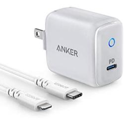 iPhone Charger, Anker 18W USB C Fast Charger with 3ft Powerline II USB-C to Lightning Cable [MFi Certified], PowerPort PD 1 Type C Charger Adapter for iPhone 11/Pro/XS/Max/XR/X/Plus/iPad Pro and More