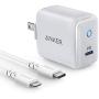 iPhone Charger, Anker 18W USB C Fast Charger with 3ft Powerline II USB-C to Lightning Cable [MFi Certified], PowerPort PD 1 Type C Charger Adapter for iPhone 11/Pro/XS/Max/XR/X/Plus/iPad Pro and More
