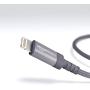 AmazonBasics Nylon Braided Lightning to USB A Cable, MFi Certified Apple iPhone Charger, Dark Gray, 3-Foot